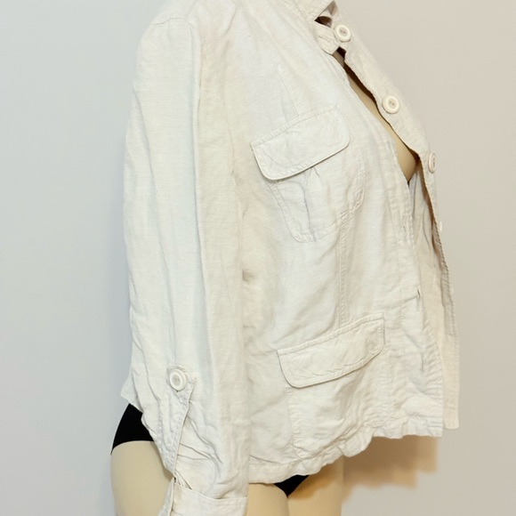 Linen button up jacket - Picture 3 of 9